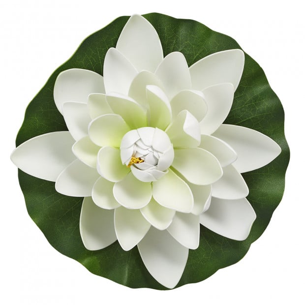 Velda Floating White Lotus Flower