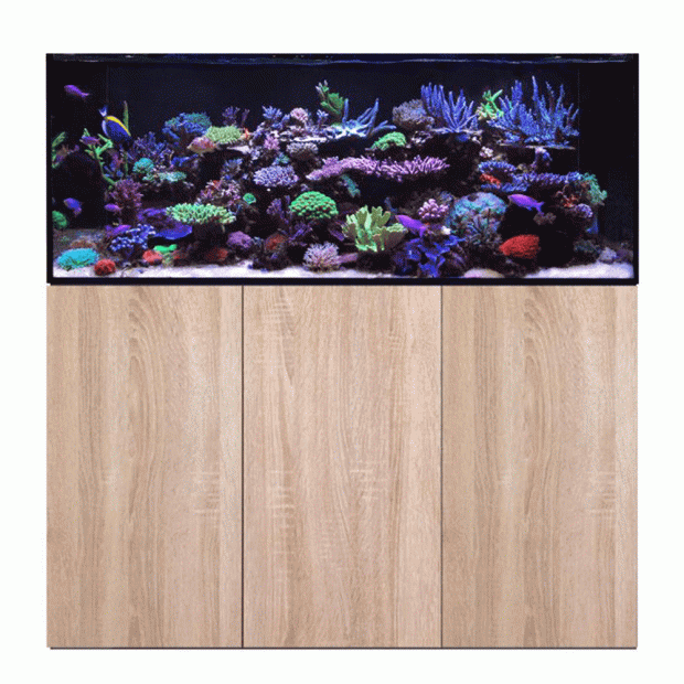 D&D Aqua-Pro Reef 1500 150cm Aquarium & Platinum Oak Cabinet - 536L