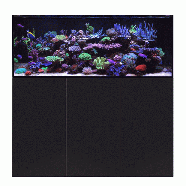 D&D Aqua-Pro Reef 1500 150cm Aquarium & Black Satin Cabinet - 536L