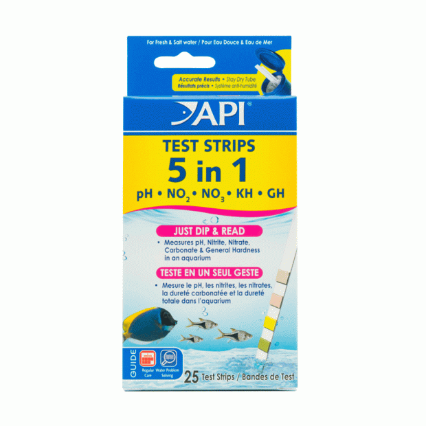 API 5 in 1 Aquarium Test Strips