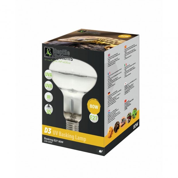 Reptile Systems D3 UV Basking Lamps 70W-125W