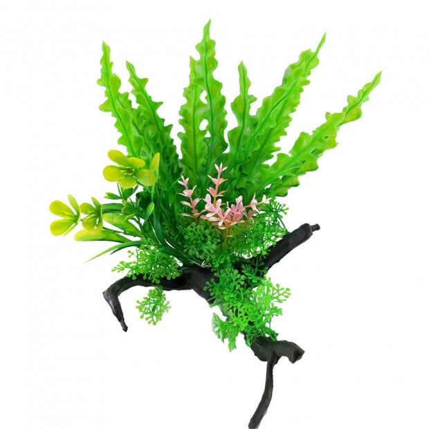Swell Wavy Fern Combination On Dead Wood Artificial Plant